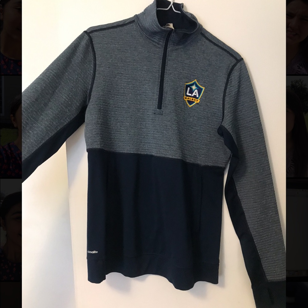 La Galaxy half zip pullover. MLS soccer team.